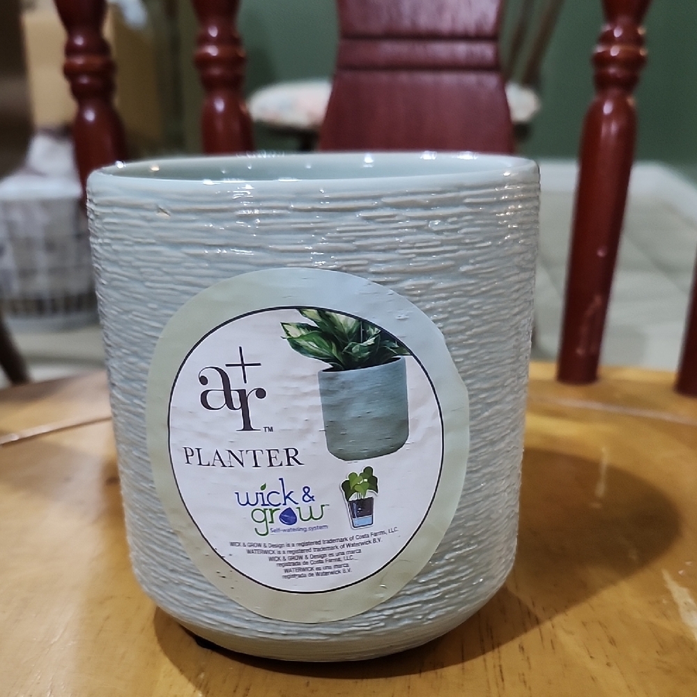 ALLEN + ROTH CERAMIC WICK & GROW PLANTER